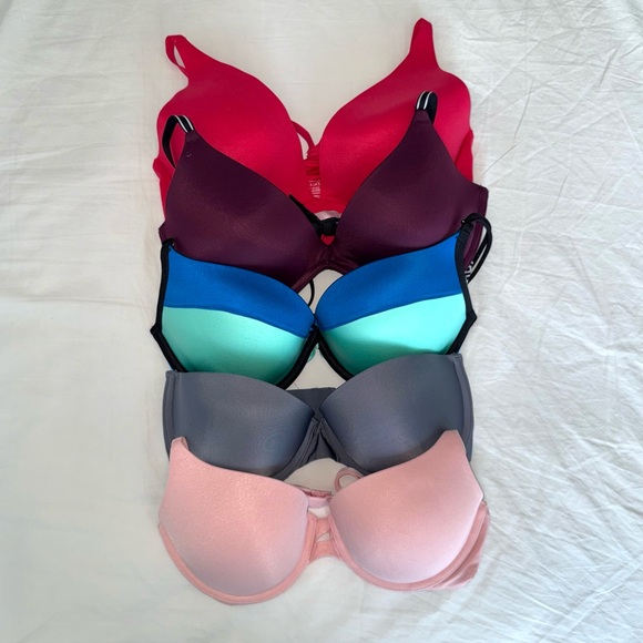 Victoria's Secret Other - Victoria’s Secret 32D Bra Bundle 5pc +34C Strapless Push Up